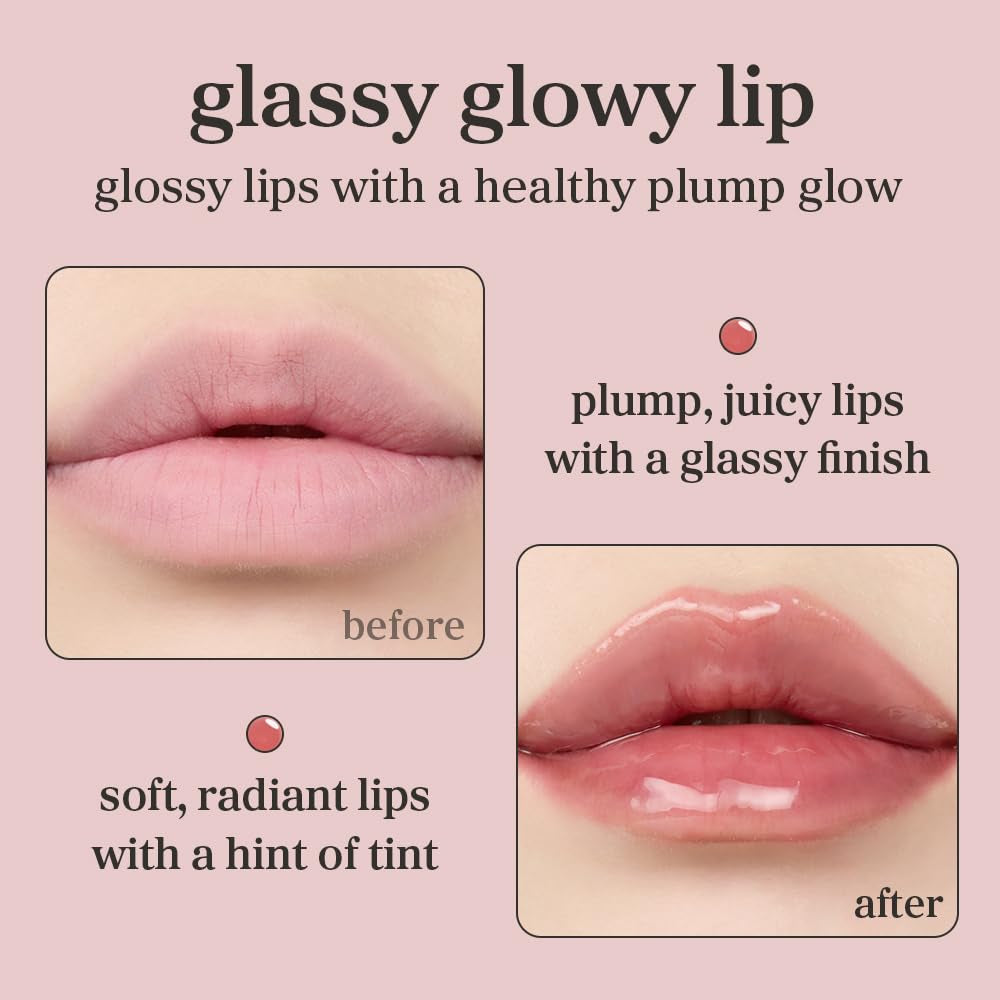 Korean Lip Oil - Appleginseng | Lip Stain, Gift, Long-Lasting, Moisturizing, Plumping, Revitalizing for Dry Lips, Waterproof, No Peel Off, Korean Lip Tint 0.12 Fl Oz